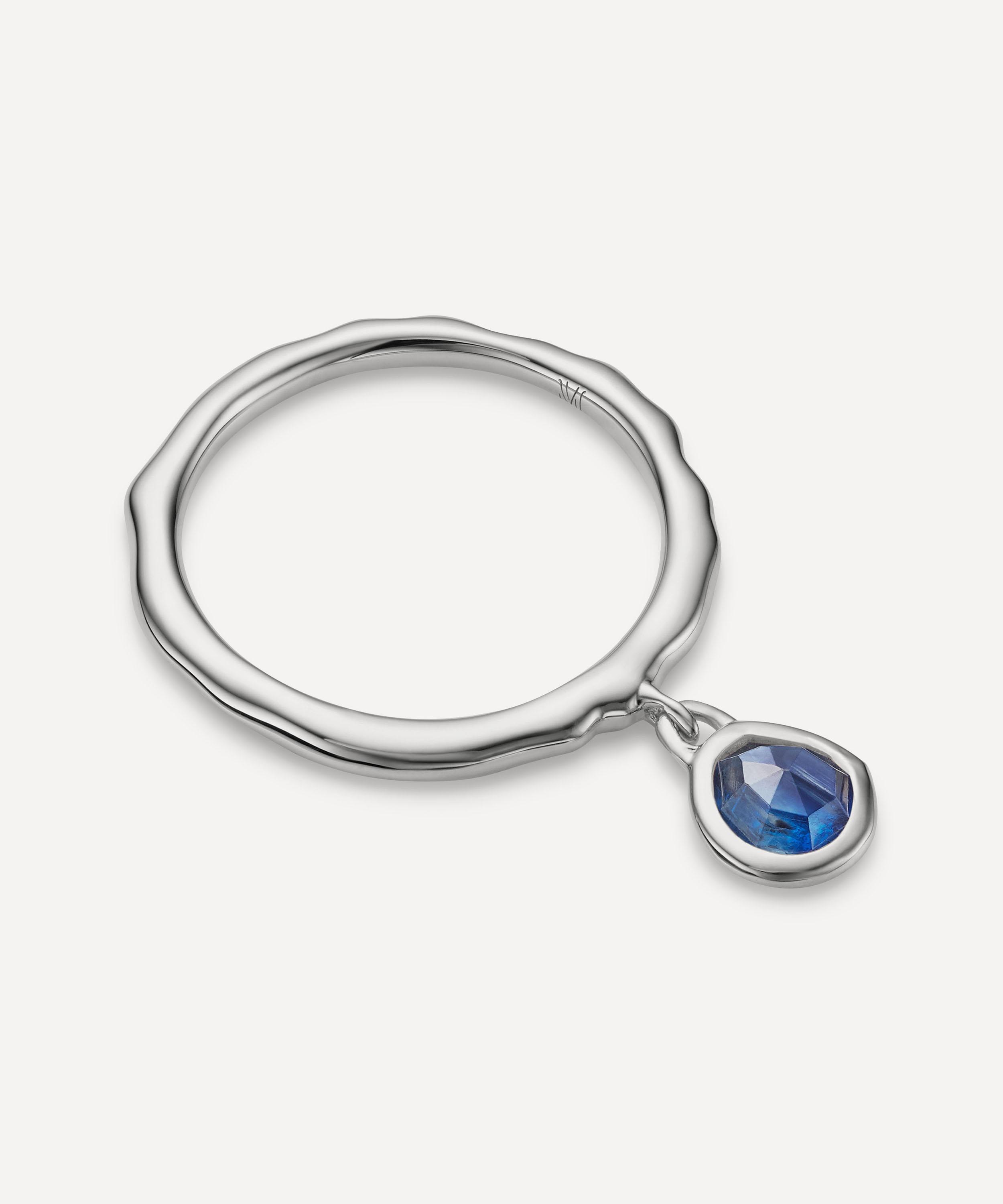 Monica Vinader - Silver Siren Kyanite Charm Ring image number 0