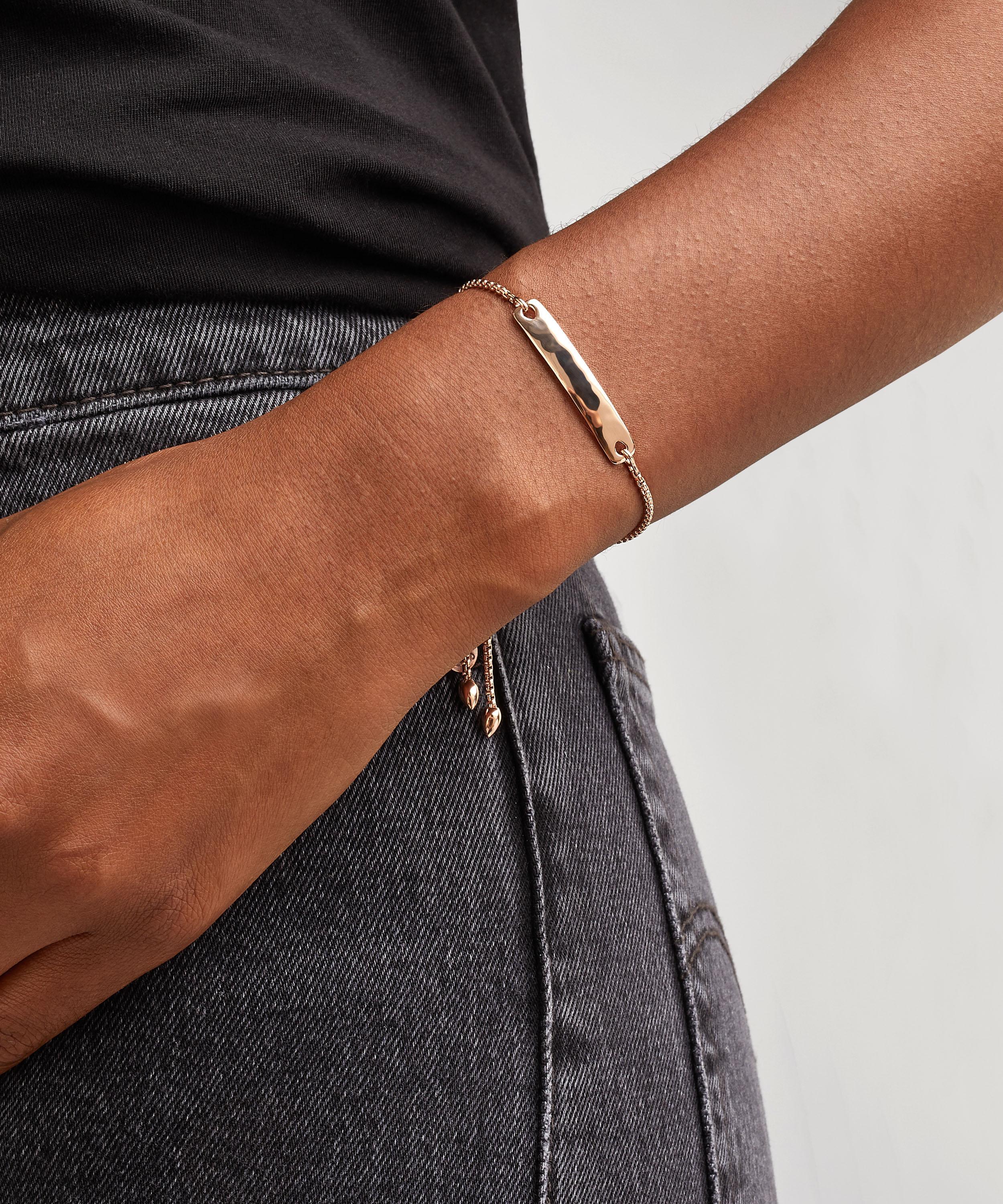 Monica Vinader Rose Gold Plated Vermeil Silver Havana Mini Friendship Chain  Bracelet | Liberty