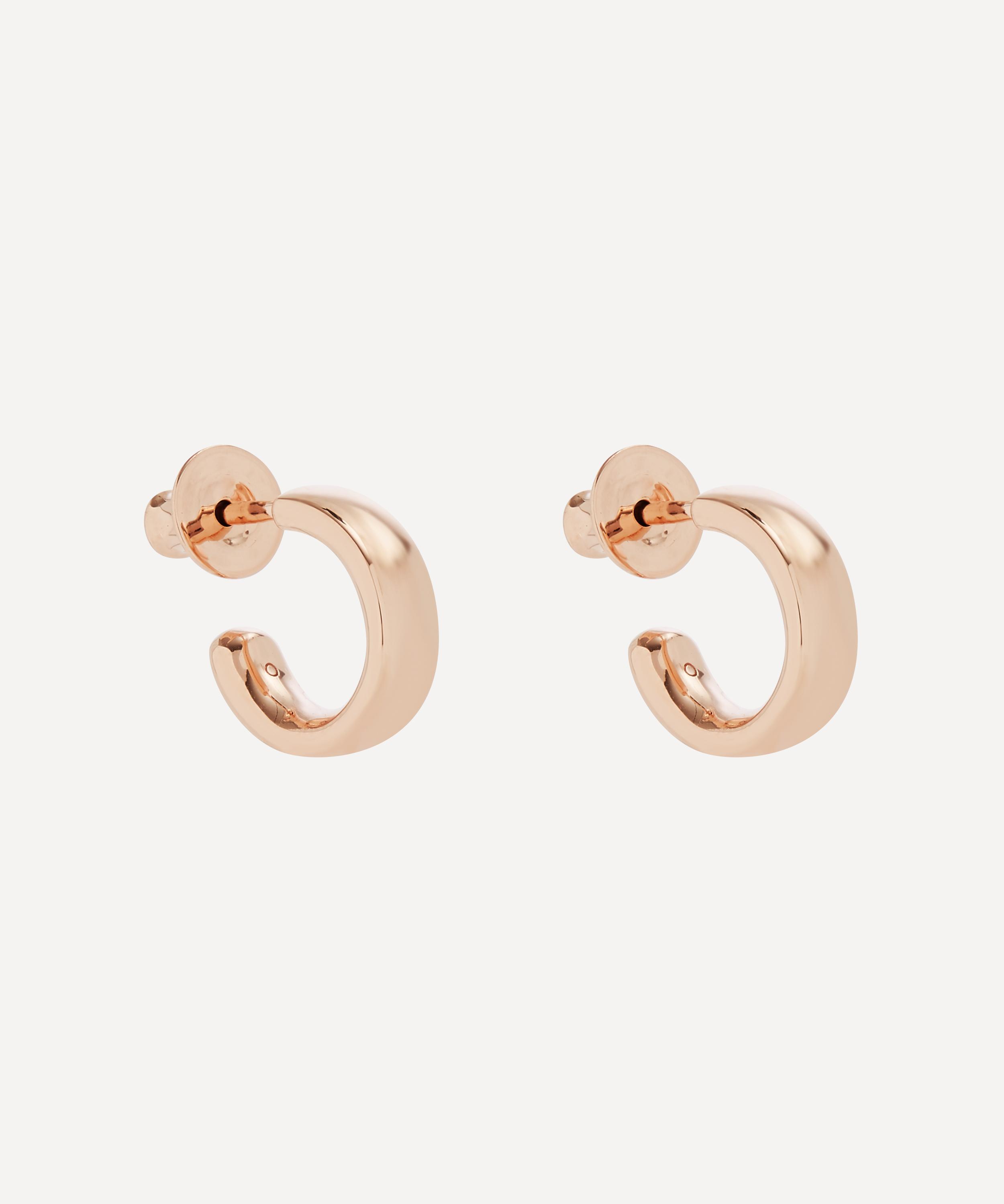 Monica Vinader Rose Gold Plated Vermeil Silver Fiji Mini Hoop Earrings |  Liberty