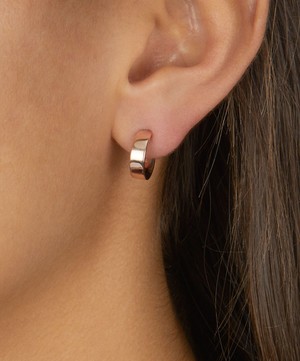 Monica Vinader - Rose Gold Plated Vermeil Silver Fiji Mini Hoop Earrings image number 1