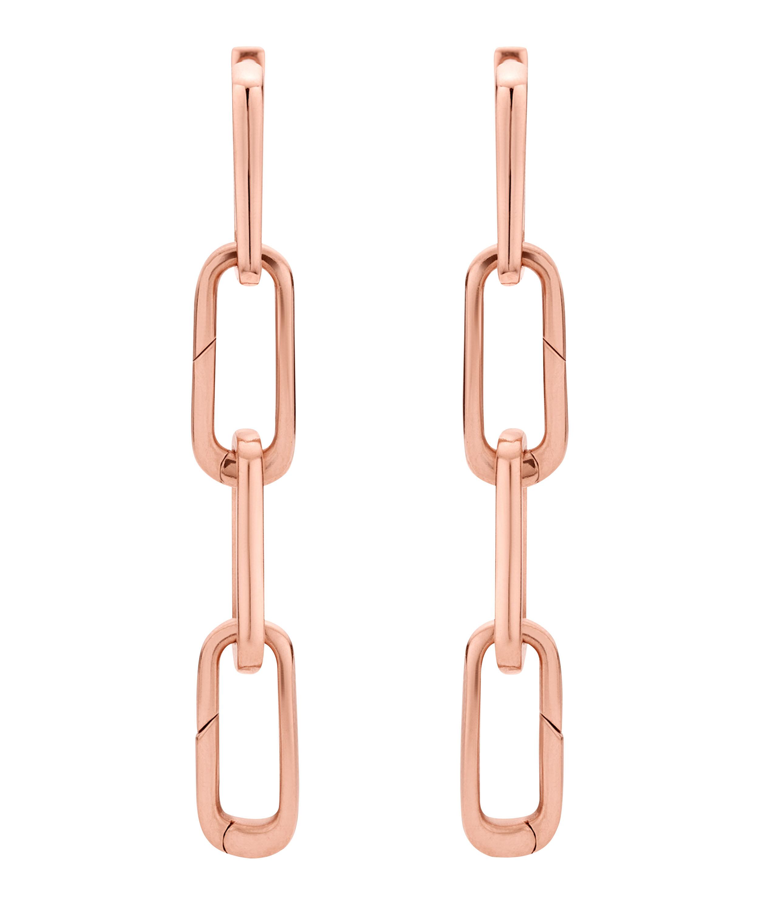 Monica Vinader - Rose Gold Plated Vermeil Silver Alta Capture Charm Cocktail Earrings image number 0