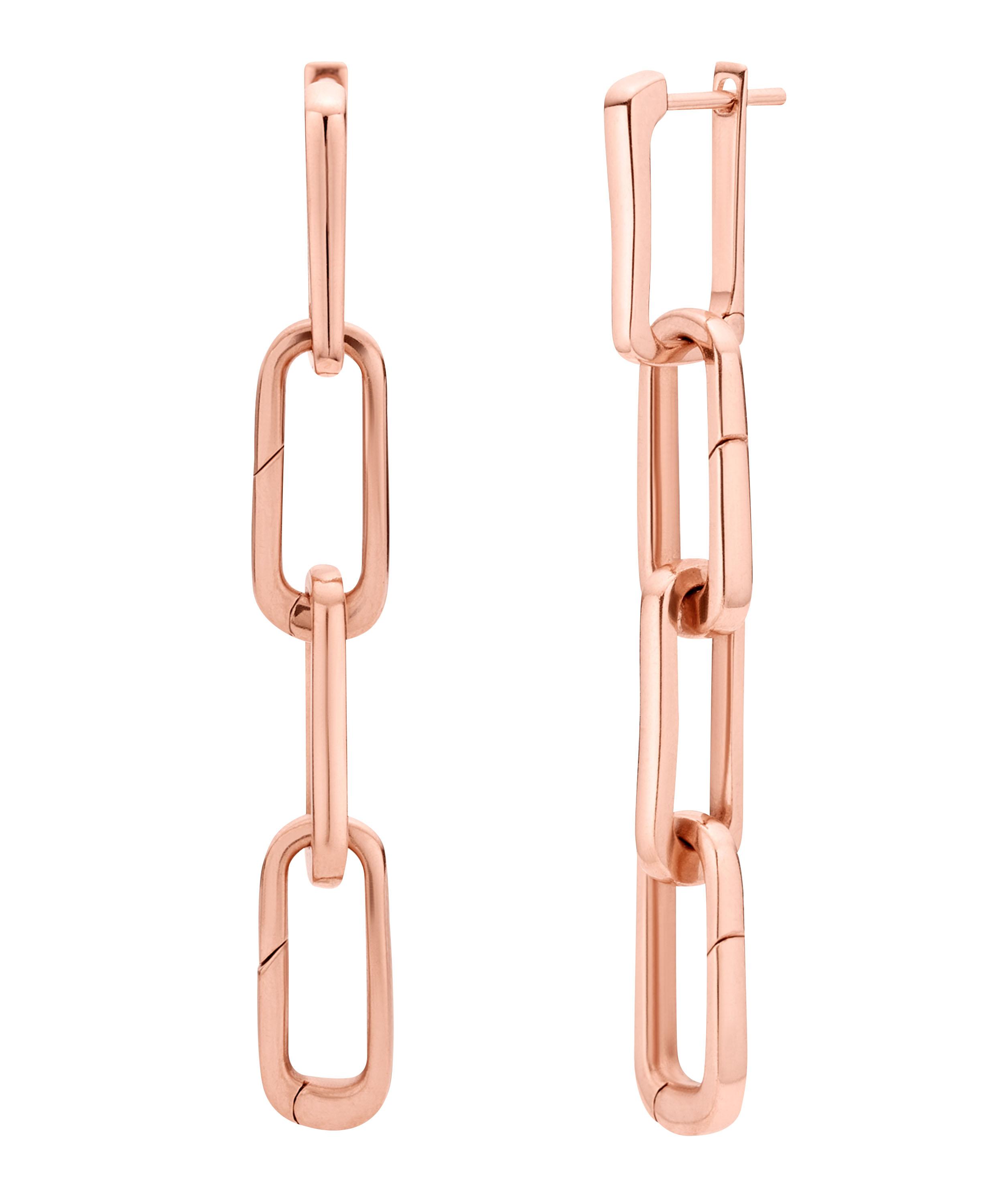 Monica Vinader - Rose Gold Plated Vermeil Silver Alta Capture Charm Cocktail Earrings image number 2