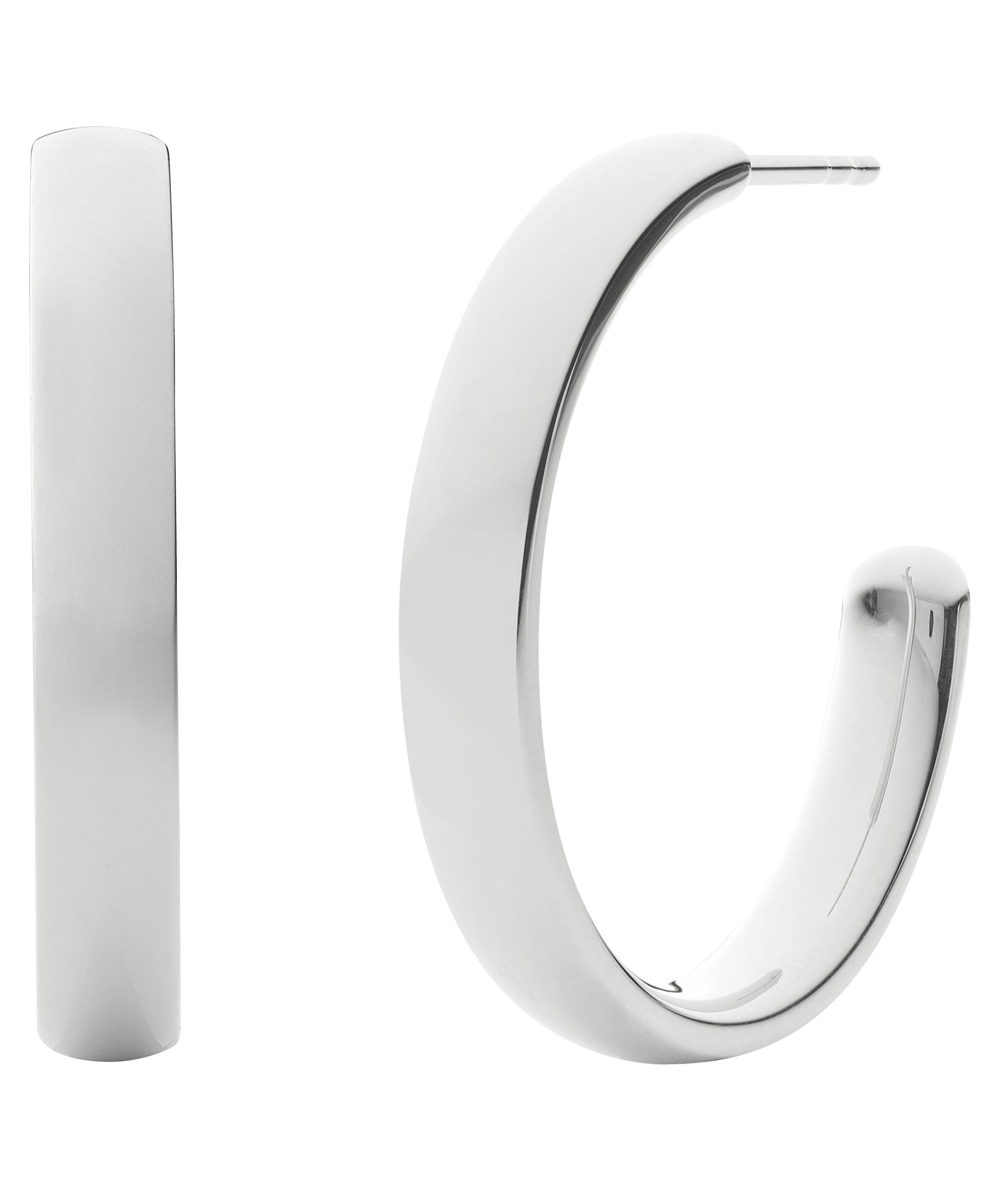 Monica Vinader - SIlver Fiji Large Hoop Earrings image number 0