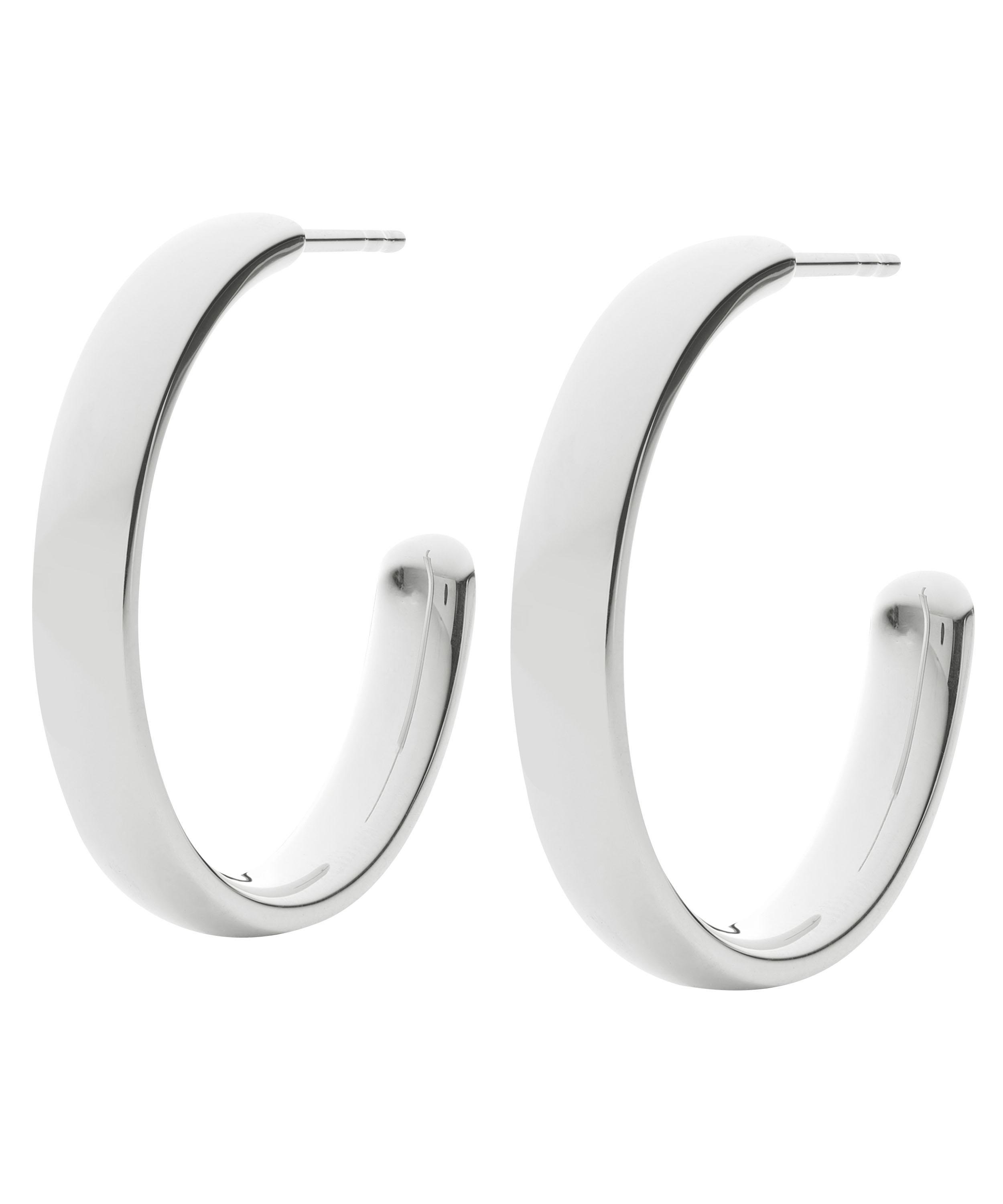 Monica Vinader - SIlver Fiji Large Hoop Earrings image number 2
