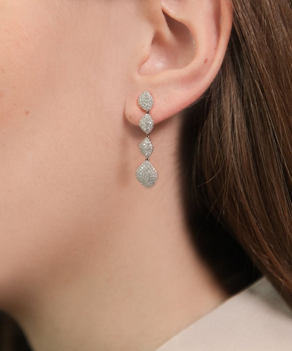 Monica Vinader Rose Gold Plated Vermeil Silver Nura Teardrop Long Diamond  Cocktail Earrings | Liberty