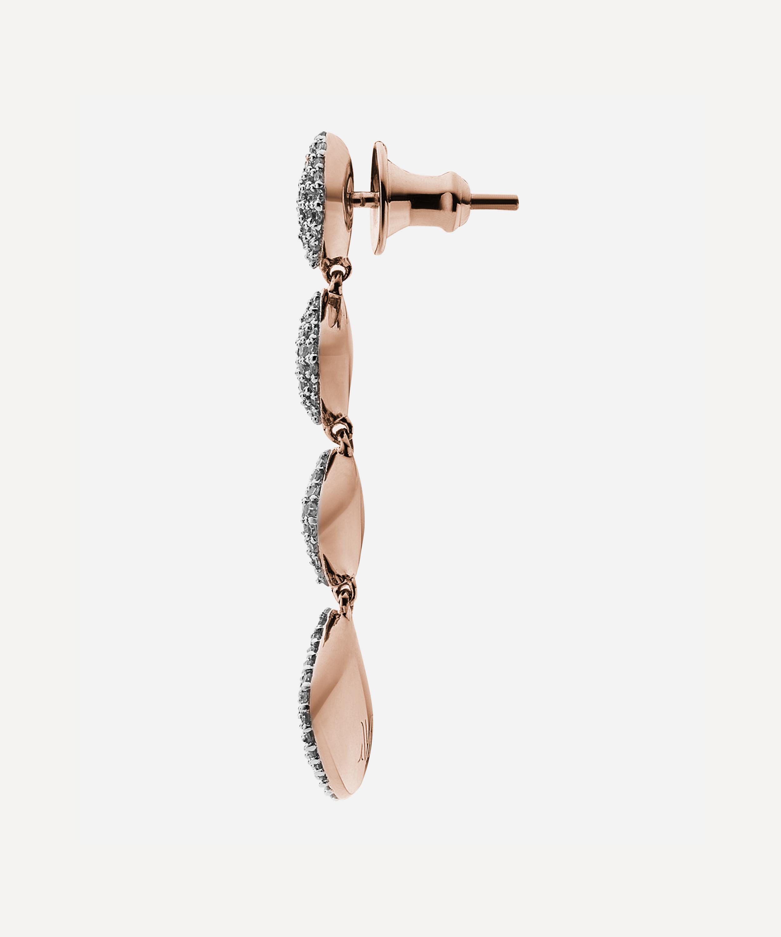 Monica Vinader Rose Gold Plated Vermeil Silver Nura Teardrop Long