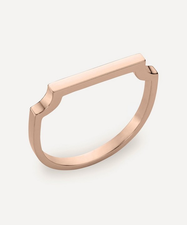 Monica Vinader - Rose Gold Plated Vermeil Silver Signature Thin Ring image number null