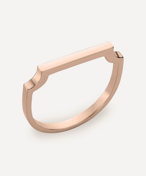 Monica Vinader - Rose Gold Plated Vermeil Silver Signature Thin Ring image number 0