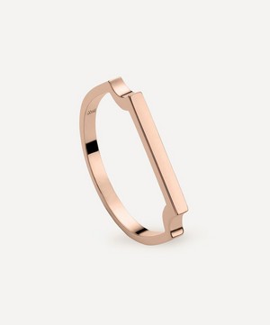 Monica Vinader - Rose Gold Plated Vermeil Silver Signature Thin Ring image number 2