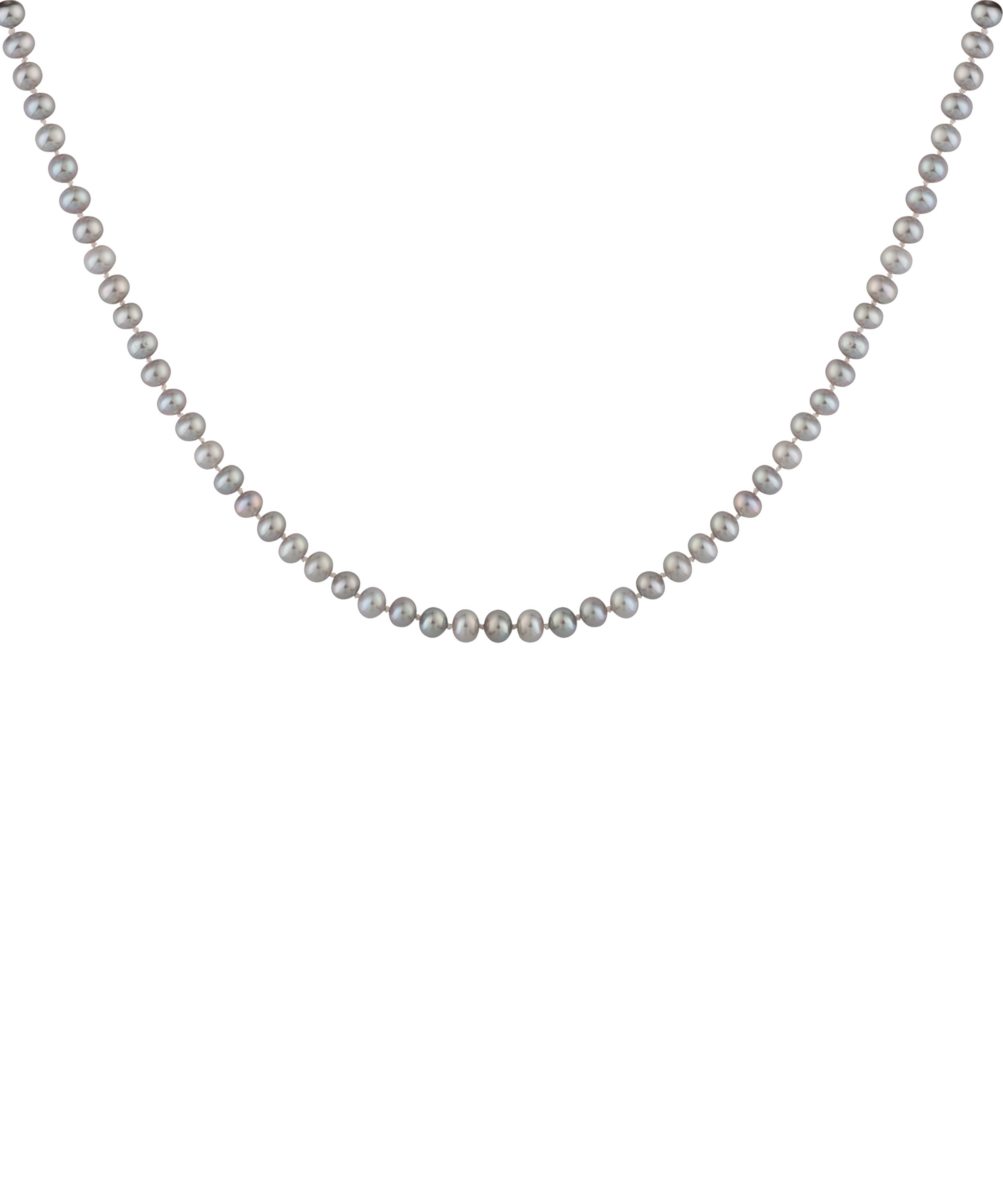 Kojis - Gold Grey Pearl Pendant Necklace image number 0
