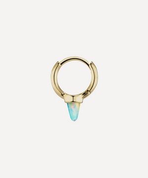 Maria Tash - 14ct 6.5mm Opal Single Short Spike Hoop Earring image number 1