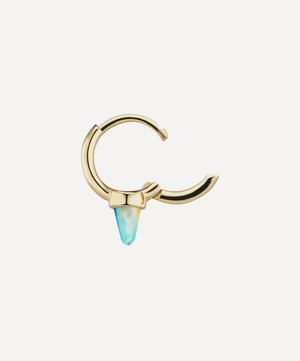 Maria Tash - 14ct 6.5mm Opal Single Short Spike Hoop Earring image number 2