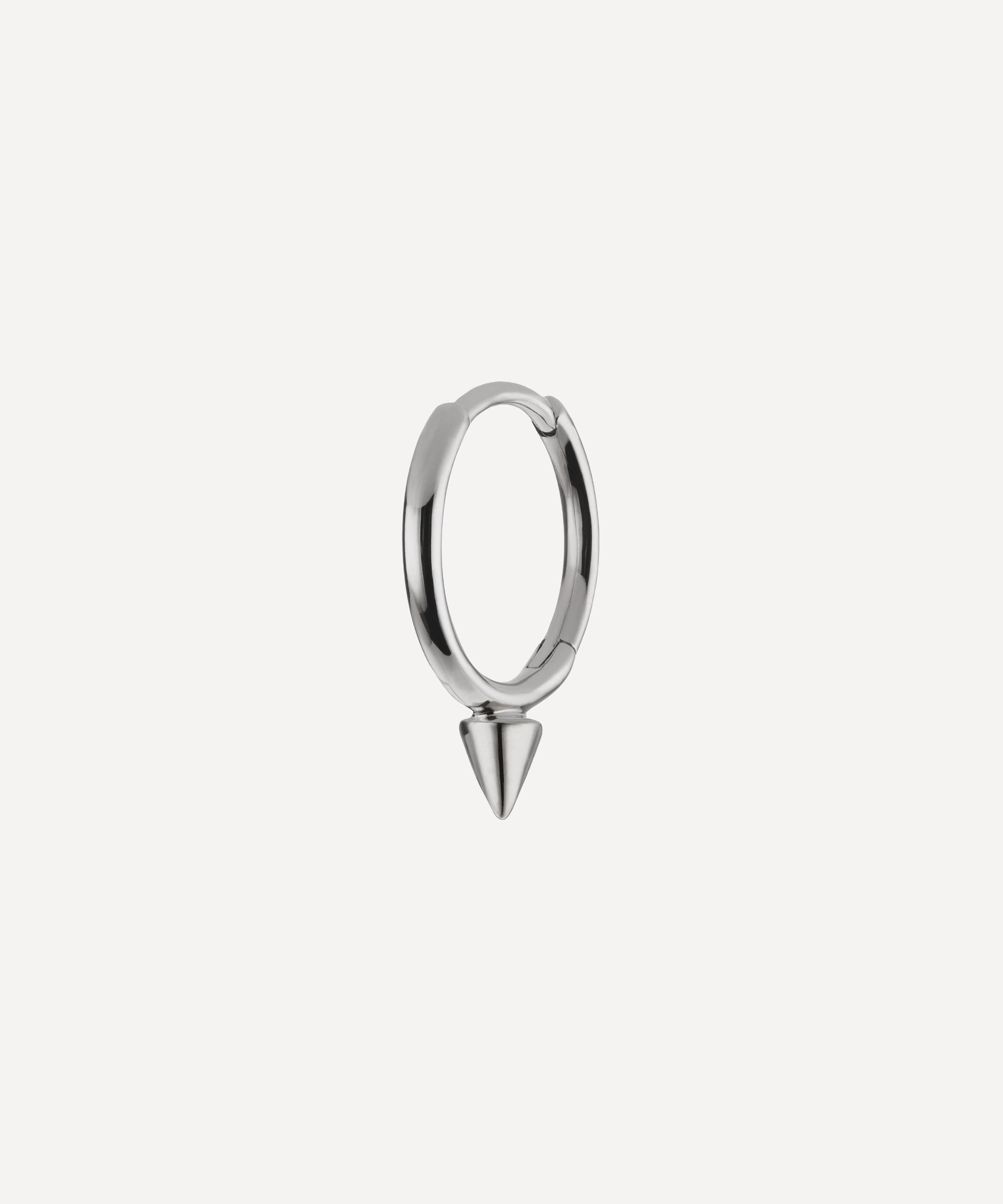 Maria Tash - 14ct 9.5mm Single Short Spike Hoop Earring image number 0