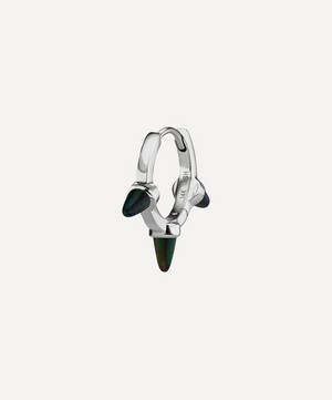 Maria Tash - 8mm Triple Short Black Opal Spike Hoop Earring image number 0