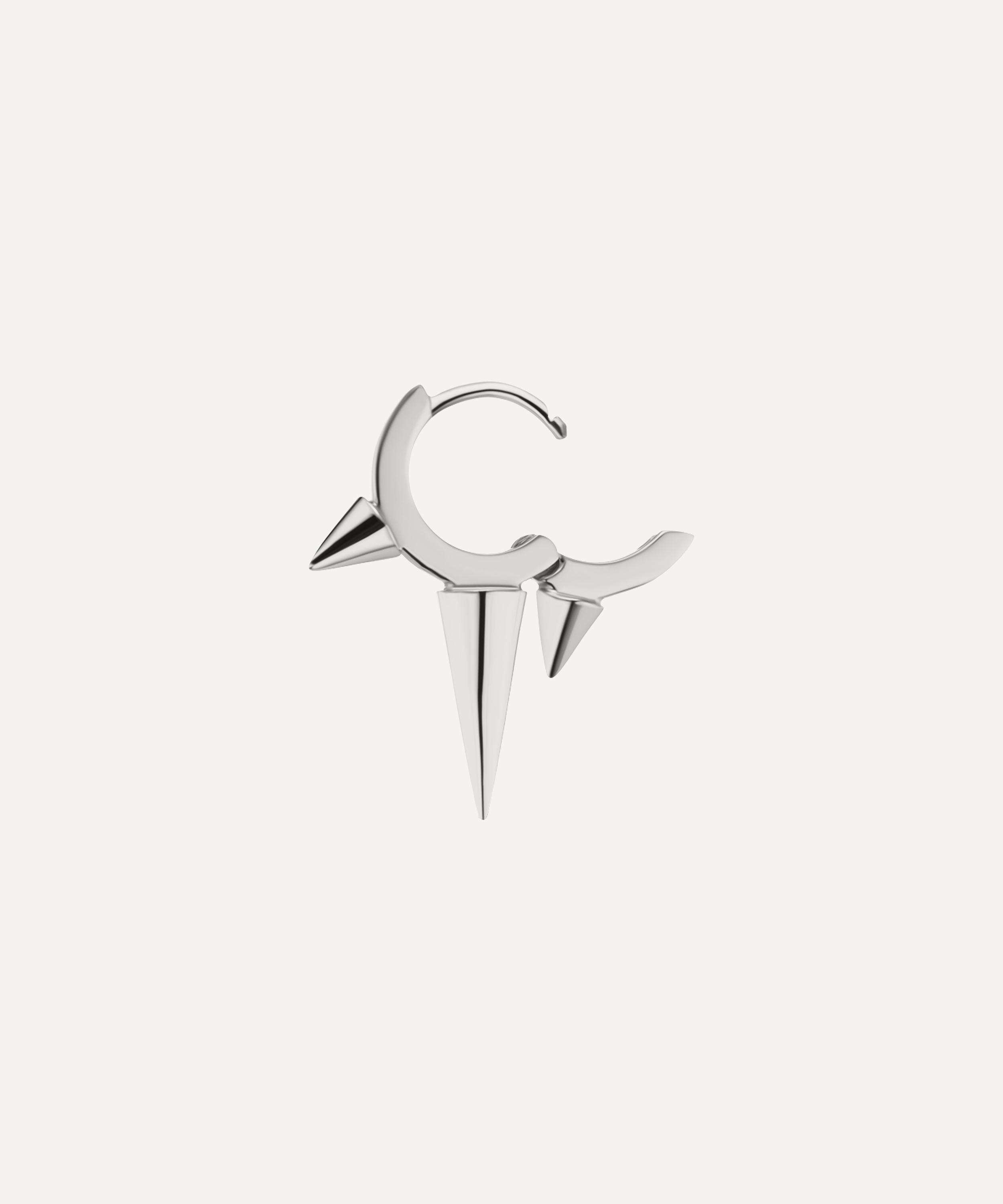 Maria Tash - 14ct 6.5mm Triple Long Spike Hoop Earring image number 3