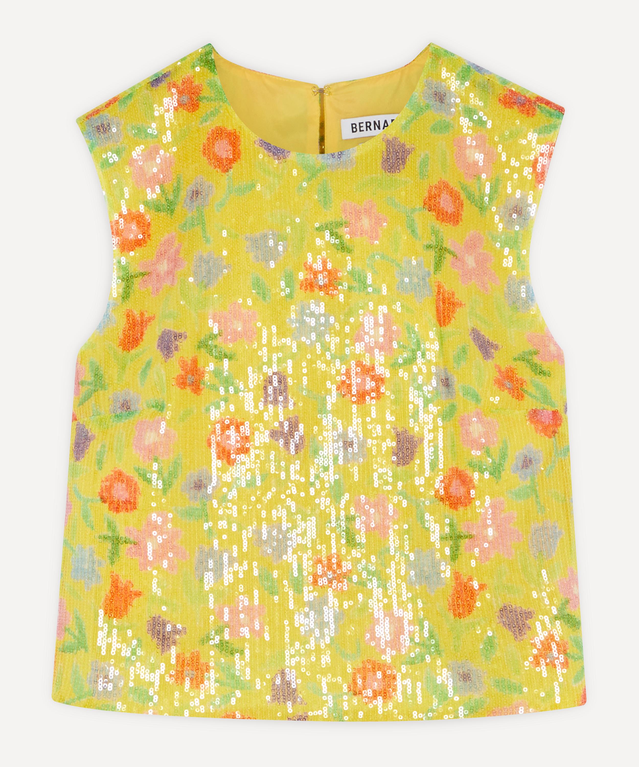 sequin floral top