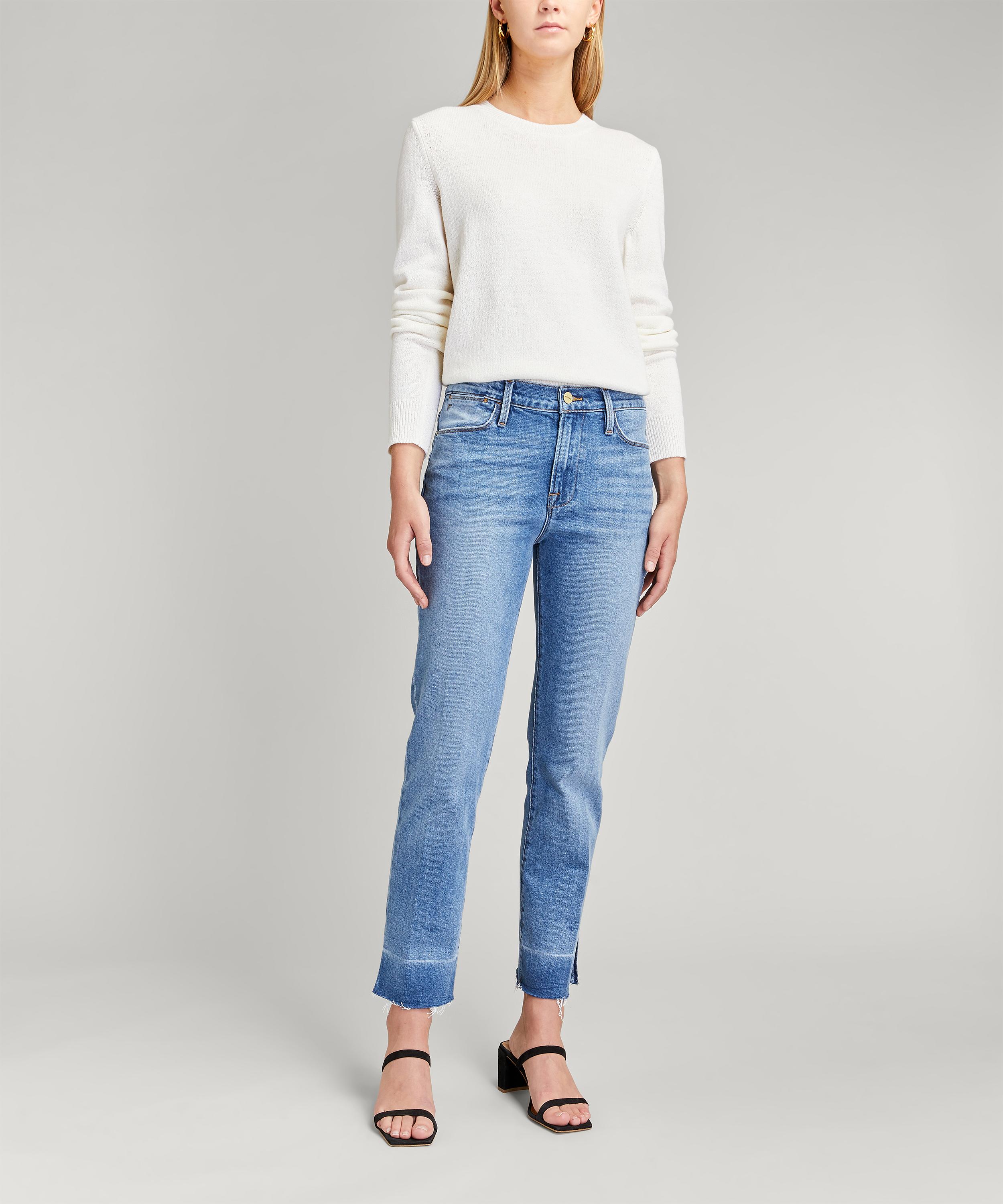 frame raw hem jeans