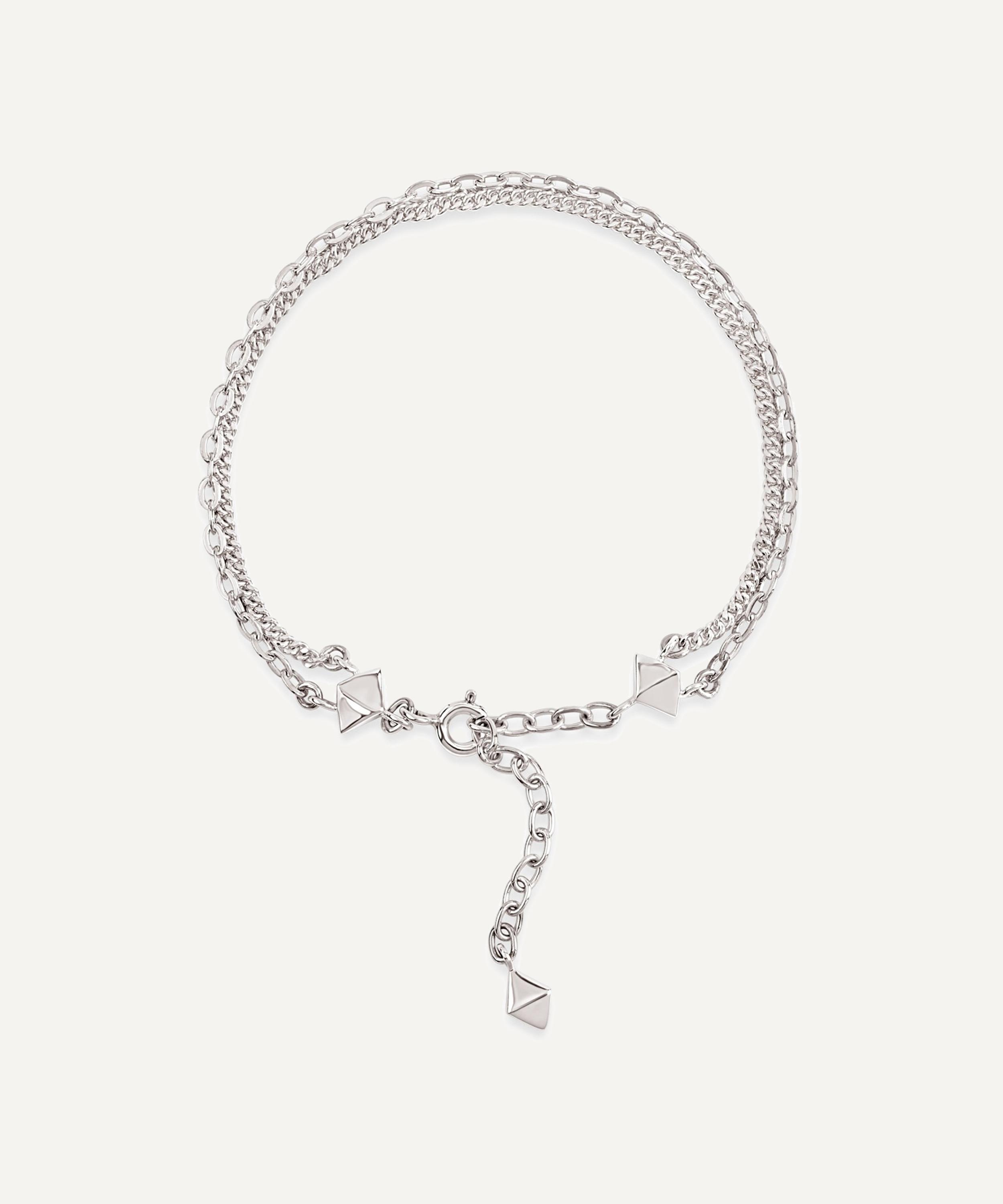 Dinny Hall - Silver Almaz Double Chain Bracelet image number 0