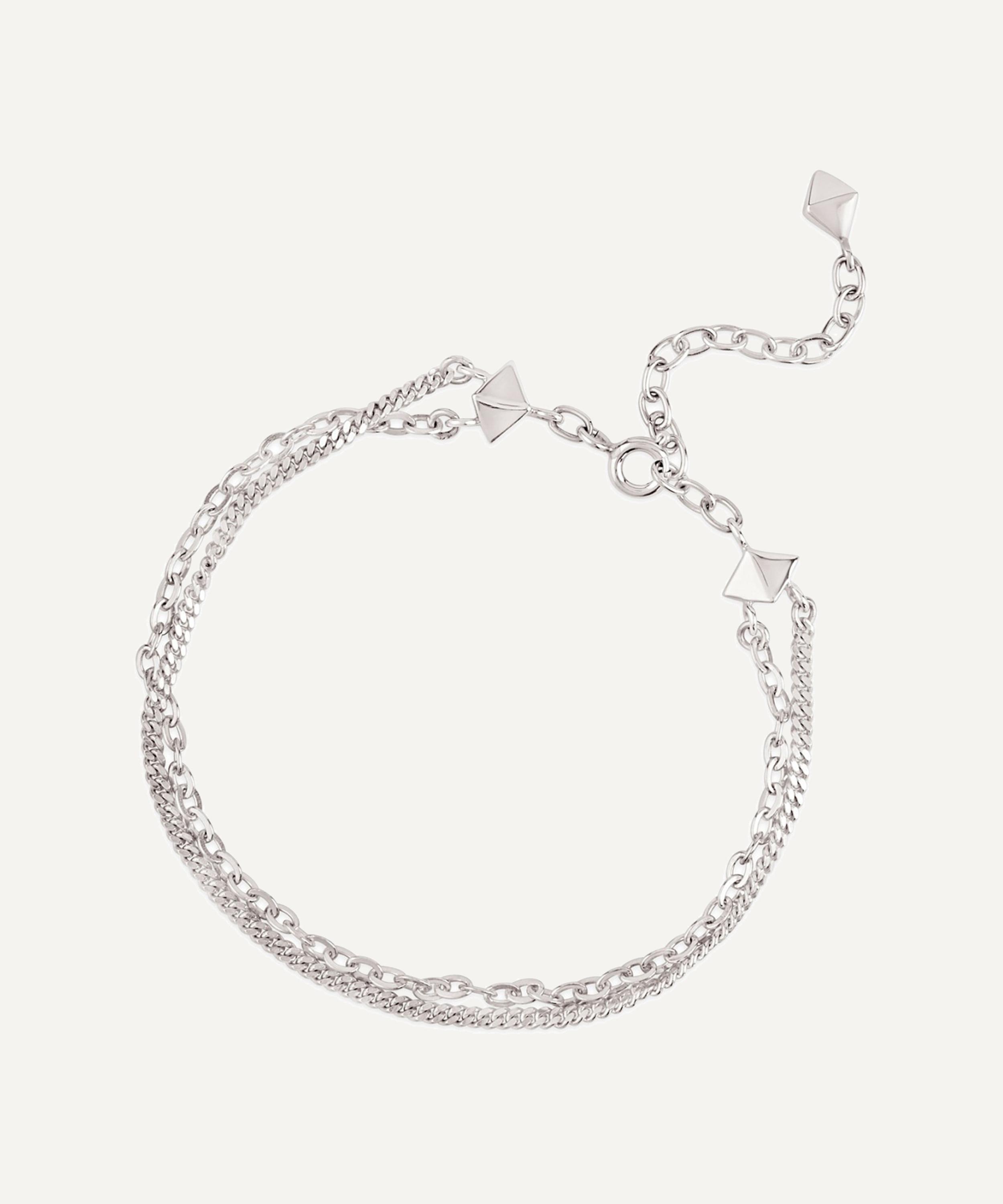 Dinny Hall - Silver Almaz Double Chain Bracelet image number 2