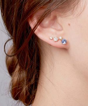 Dinny Hall - Gold Elyhara Diamond and Sapphire Stud Earrings image number 1