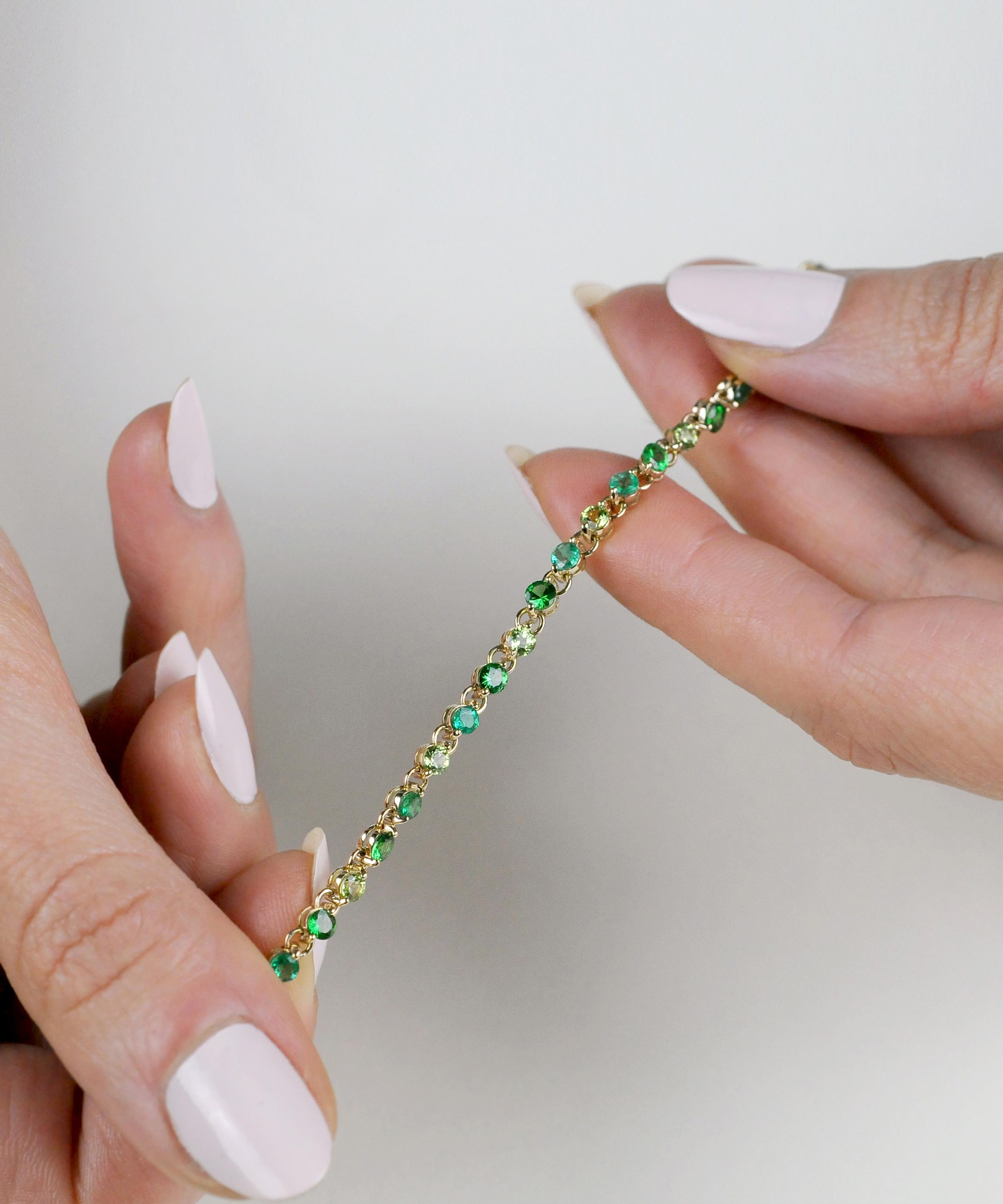 Dinny Hall - Gold Shuga Multi-Stone Ombre Tennis Bracelet image number 1