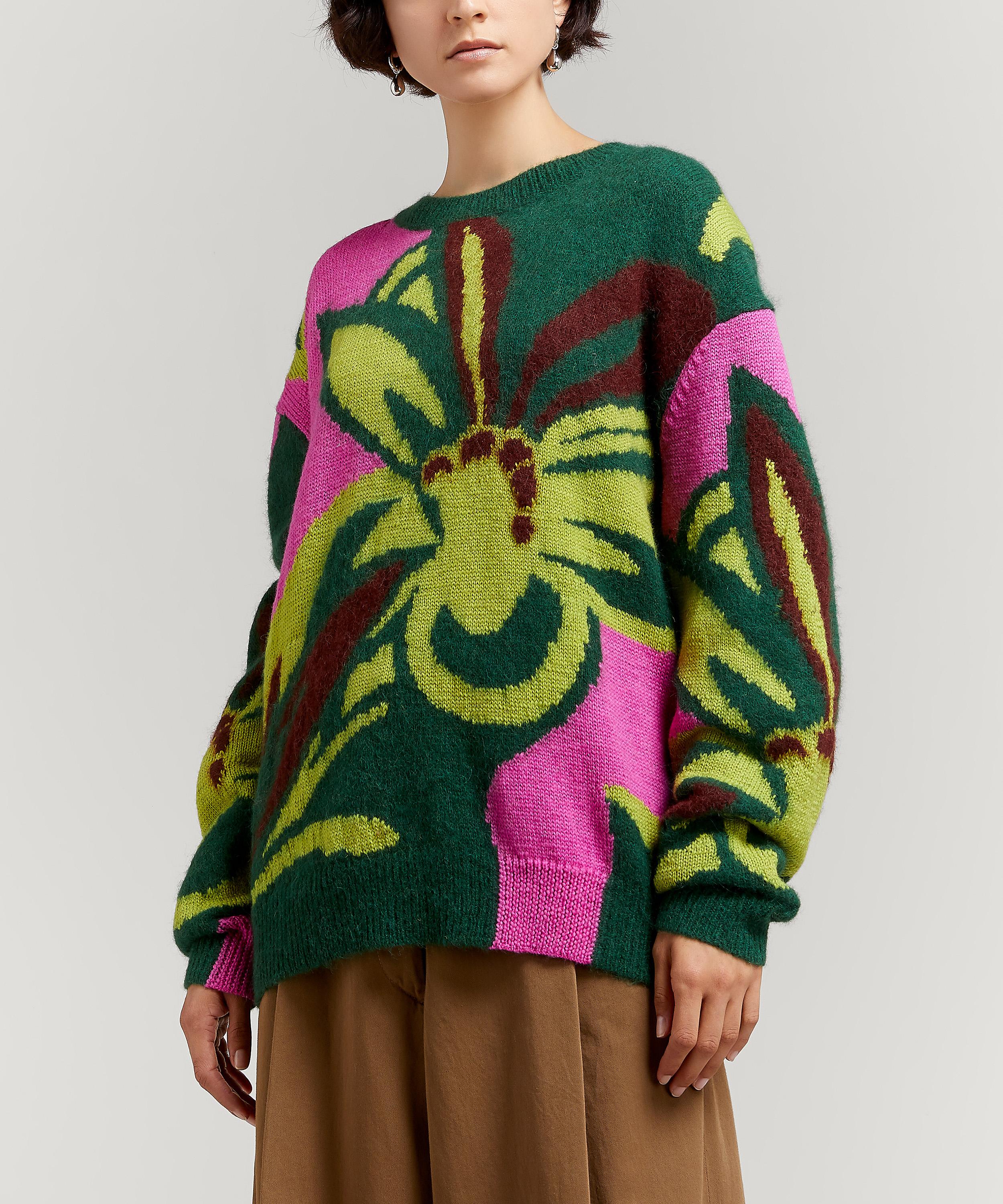 floral knitted jumper