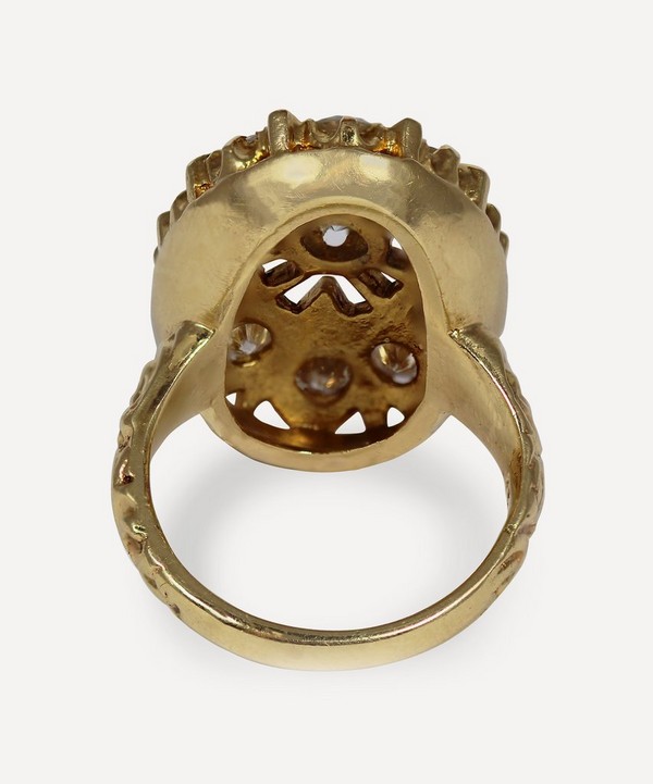 Kojis - Gold Diamond and Enamel Plaque Ring image number 2