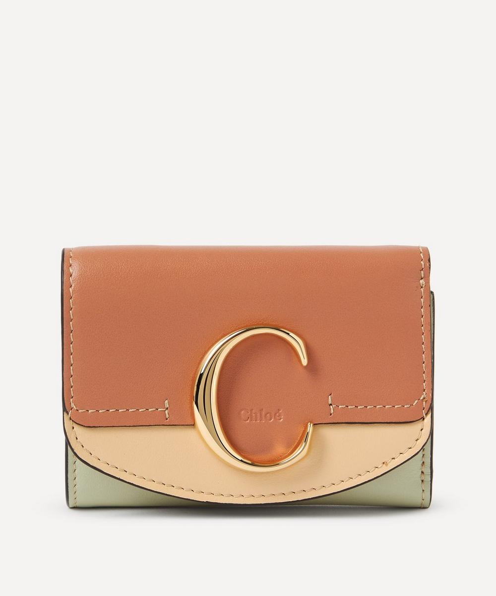 Chloé C Small Leather Tri-Fold Wallet | Liberty