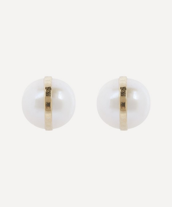 Melissa Joy Manning - 14ct Gold Pearl Stud Earrings image number null