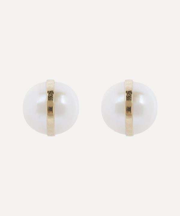 Melissa Joy Manning - 14ct Gold Pearl Stud Earrings image number null