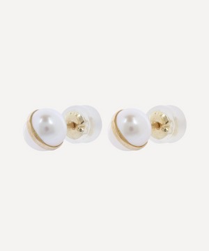 Melissa Joy Manning - 14ct Gold Pearl Stud Earrings image number 2