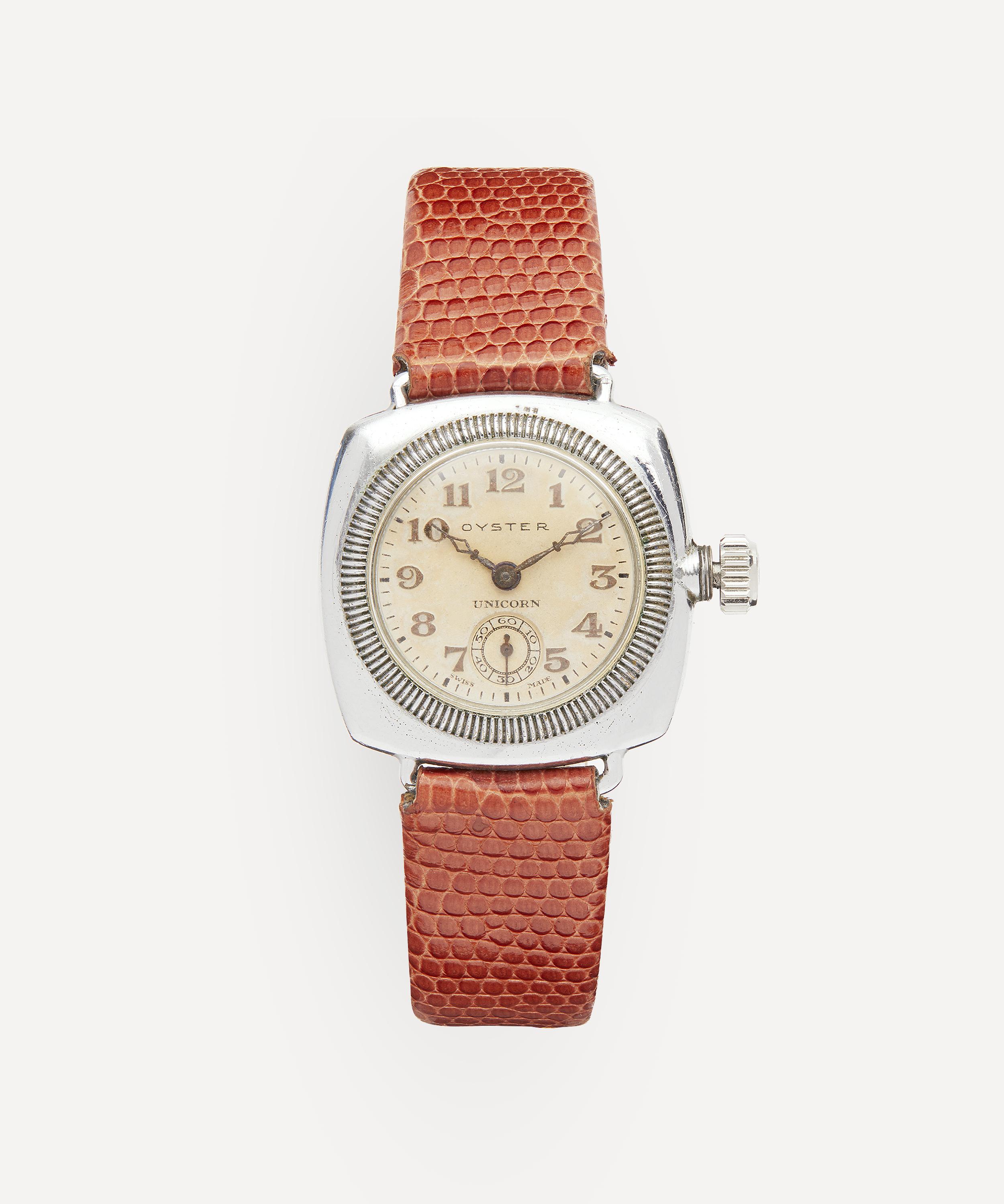 Designer Vintage - Late 1920s to Early 1930s Rolex Oyster Unicorn White Metal Watch image number 0