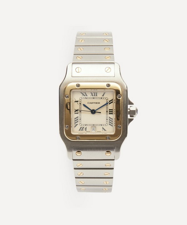 Designer Vintage - 1980s Santos de Cartier 18 Carat Gold And Steel Watch image number null