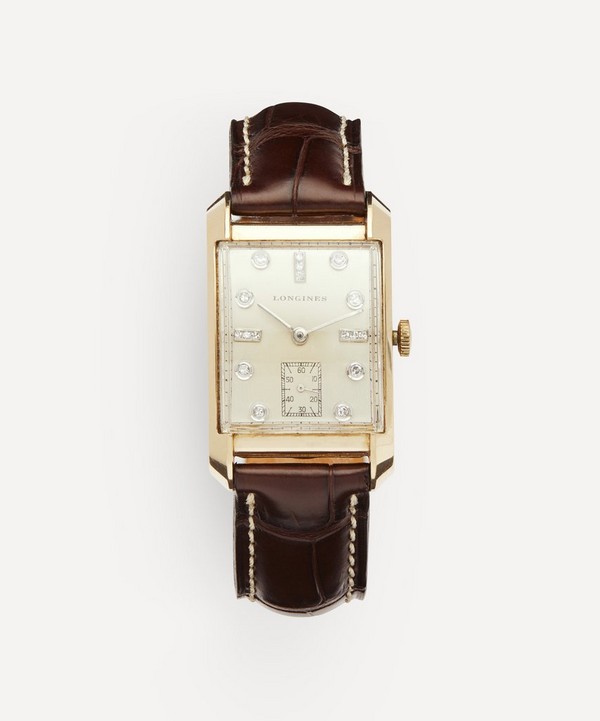 Designer Vintage - 1950s Longines 14ct Gold and Diamond Watch image number null