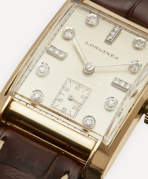 Designer Vintage - 1950s Longines 14ct Gold and Diamond Watch image number 4