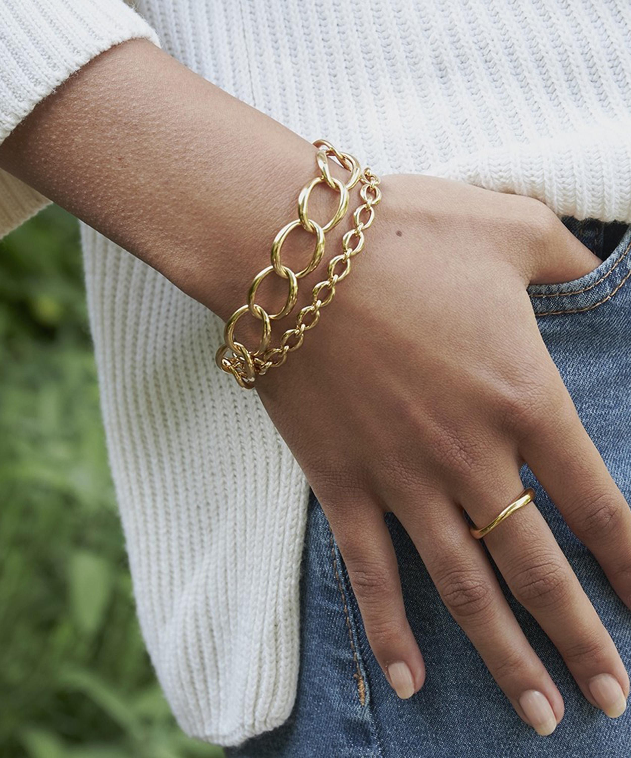 Dinny Hall - Gold Plated Vermeil Silver Handmade Small Heavyweight Chain Bracelet image number 1