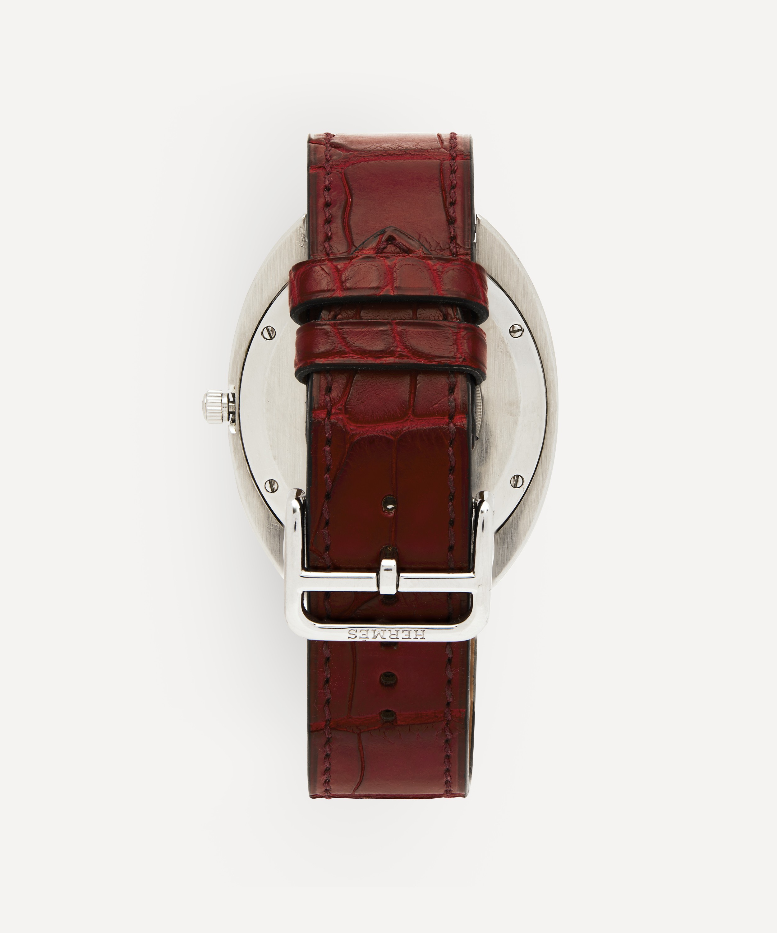 Designer Vintage - Turn Of The Century Hermes Espace White Metal Watch image number 2