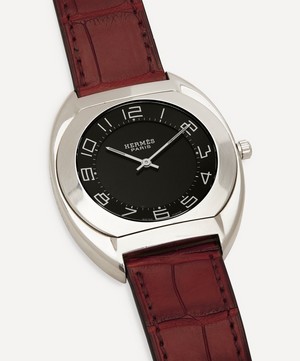 Designer Vintage - Turn Of The Century Hermes Espace White Metal Watch image number 3