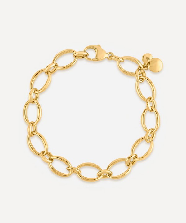 Dinny Hall - Gold Plated Vermeil Silver Handmade Medium Oval Link Chain Bracelet image number null