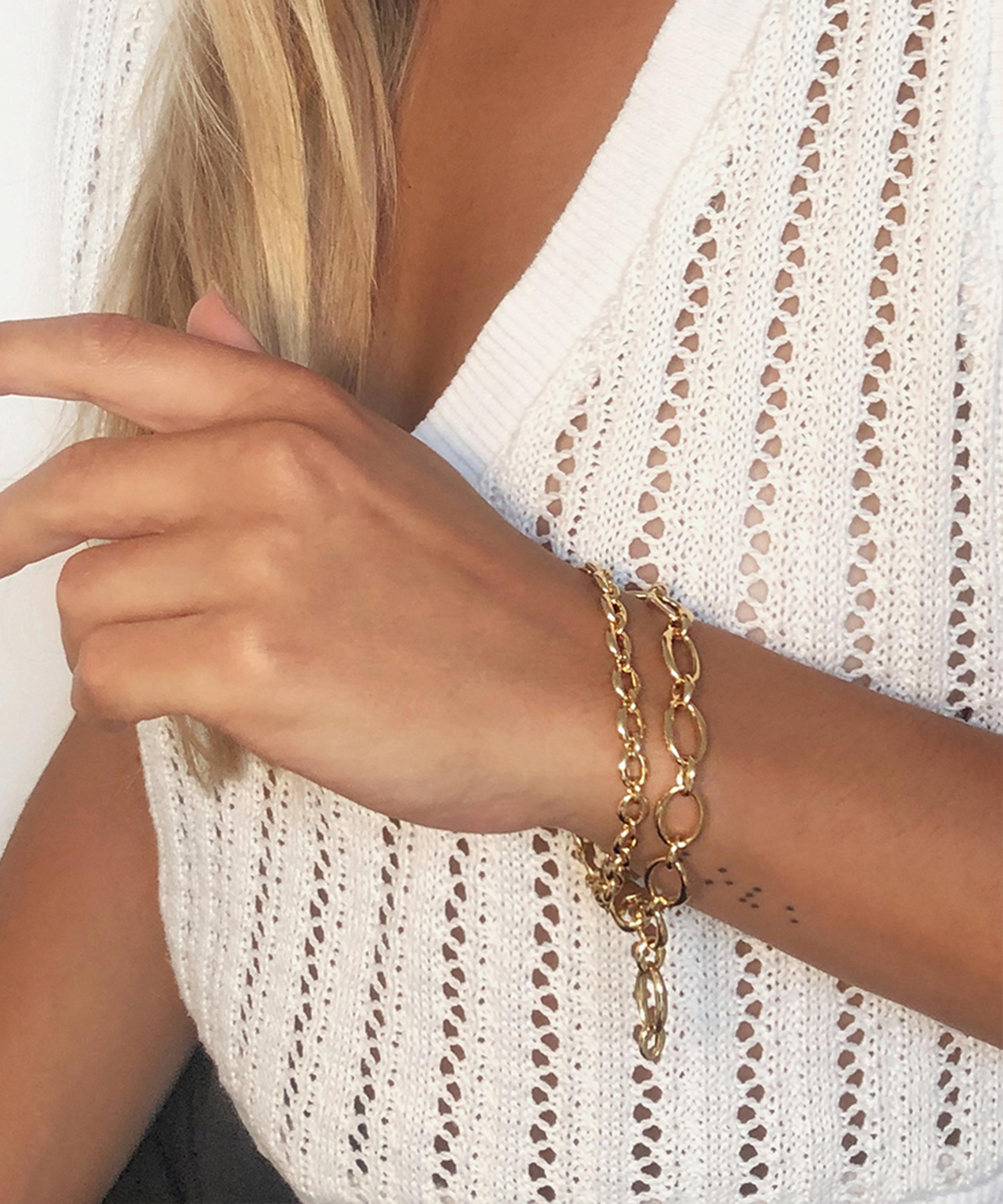 Dinny Hall - Gold Plated Vermeil Silver Handmade Medium Oval Link Chain Bracelet image number 1