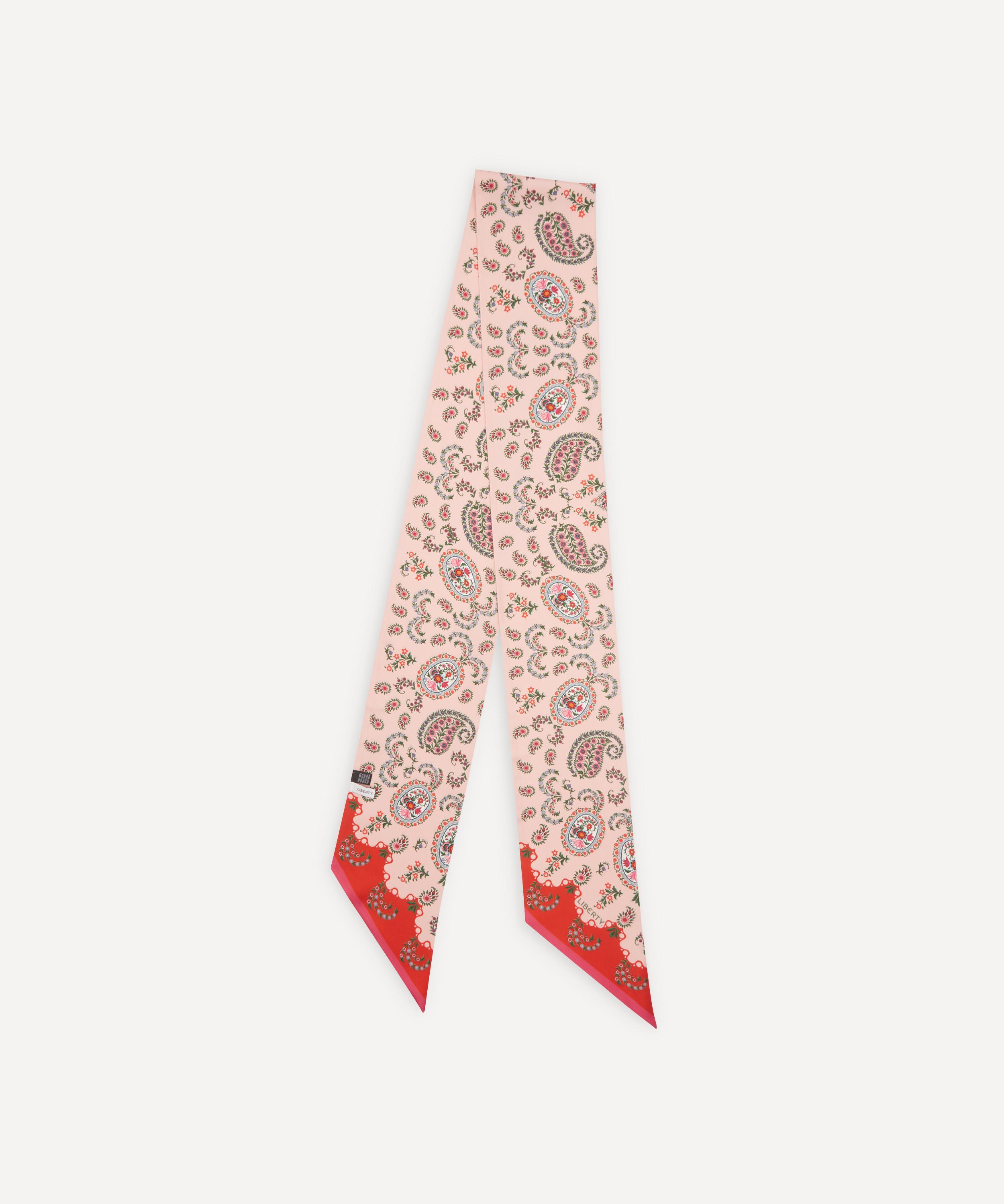 Twilly Tie Scarf for Shoes and Handbags in Pink Blooms