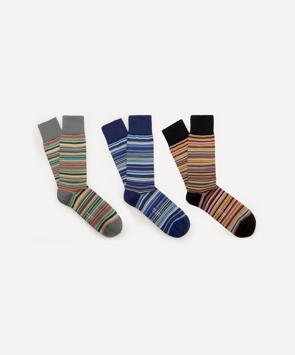 Paul Smith - Signature Stripe Socks Pack of Three image number null