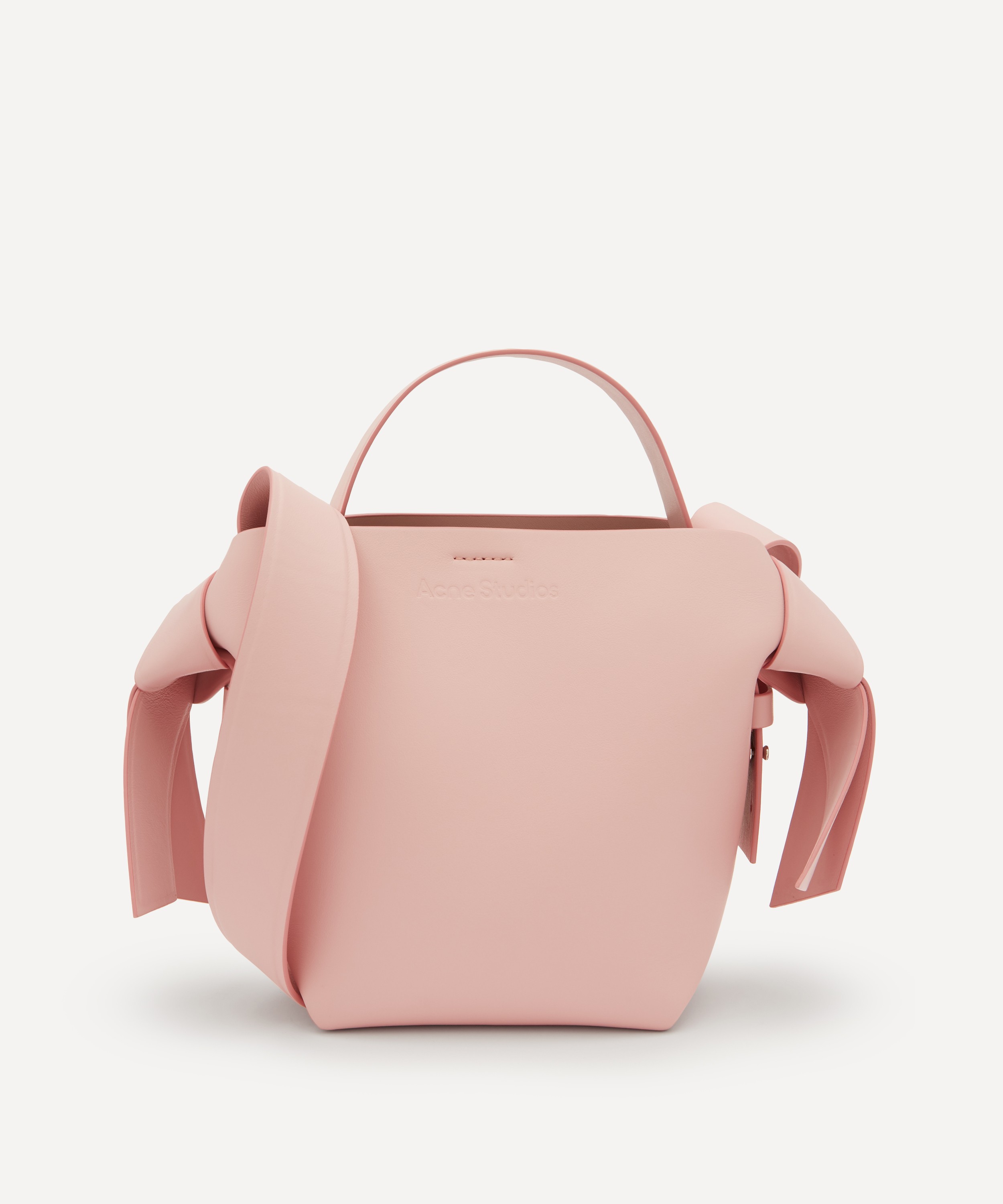 Acne Studios: Taupe & Pink Leather Shoulder Bag