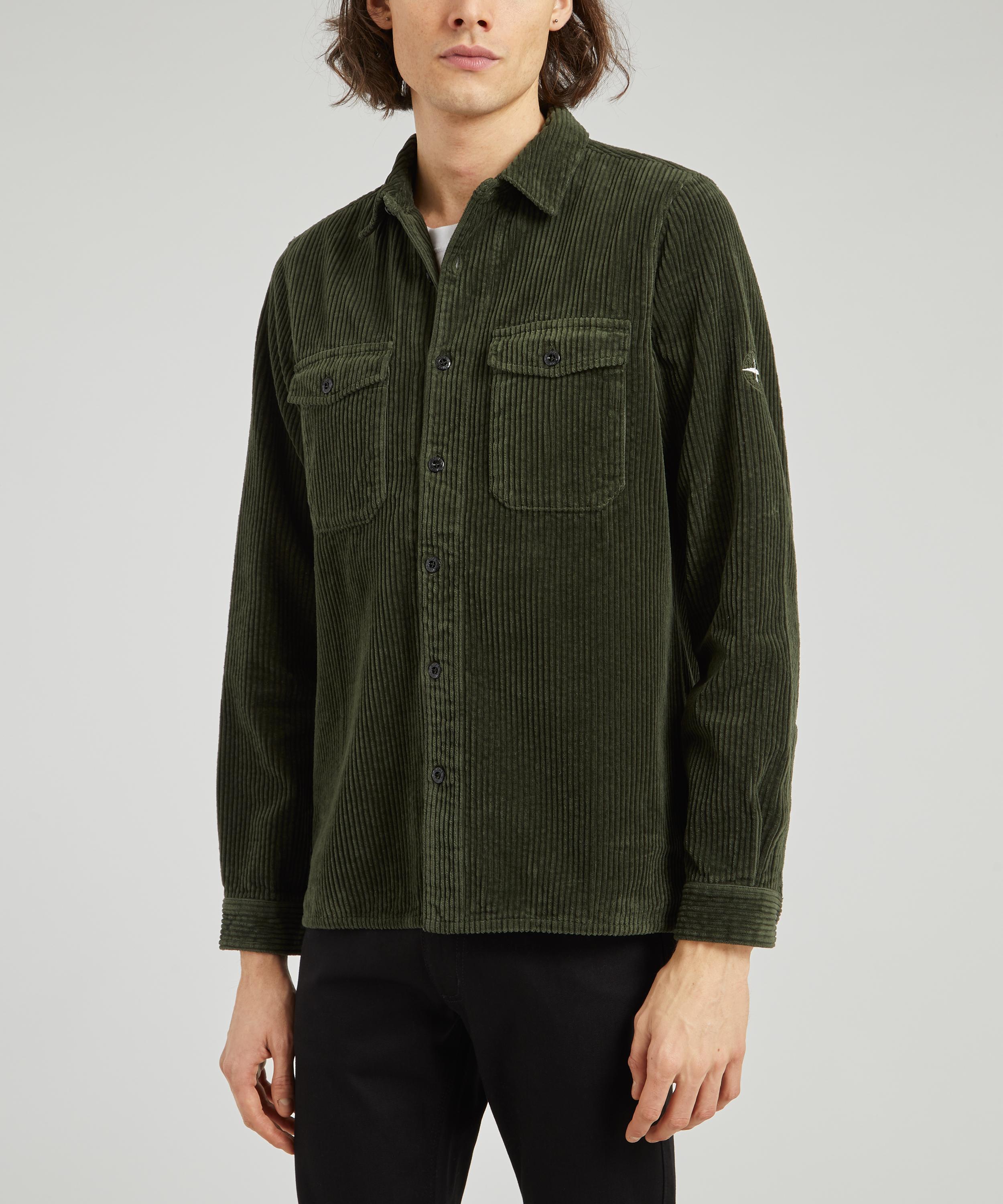 stone island corduroy 2 pocket overshirt