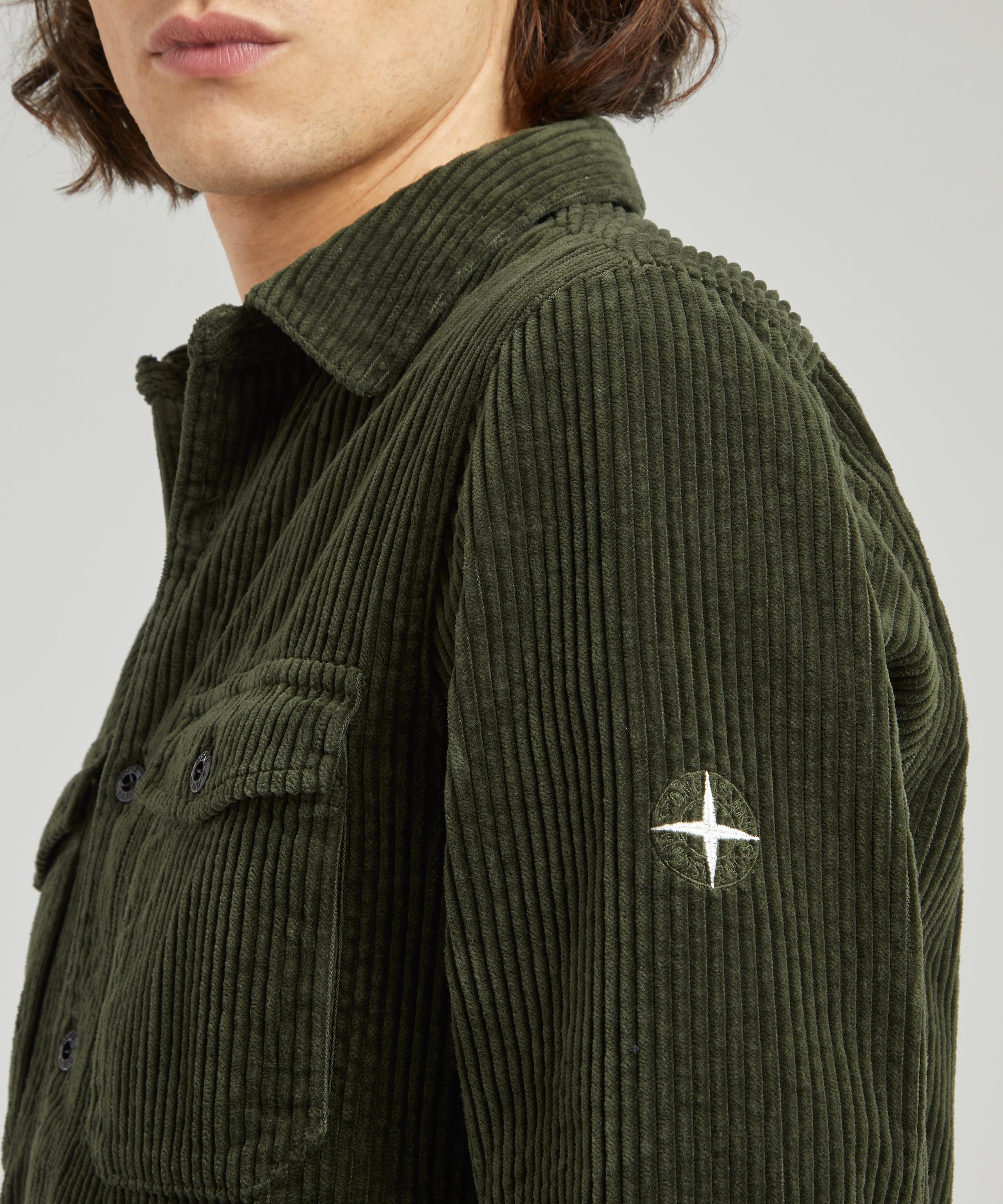 stone island corduroy 2 pocket overshirt