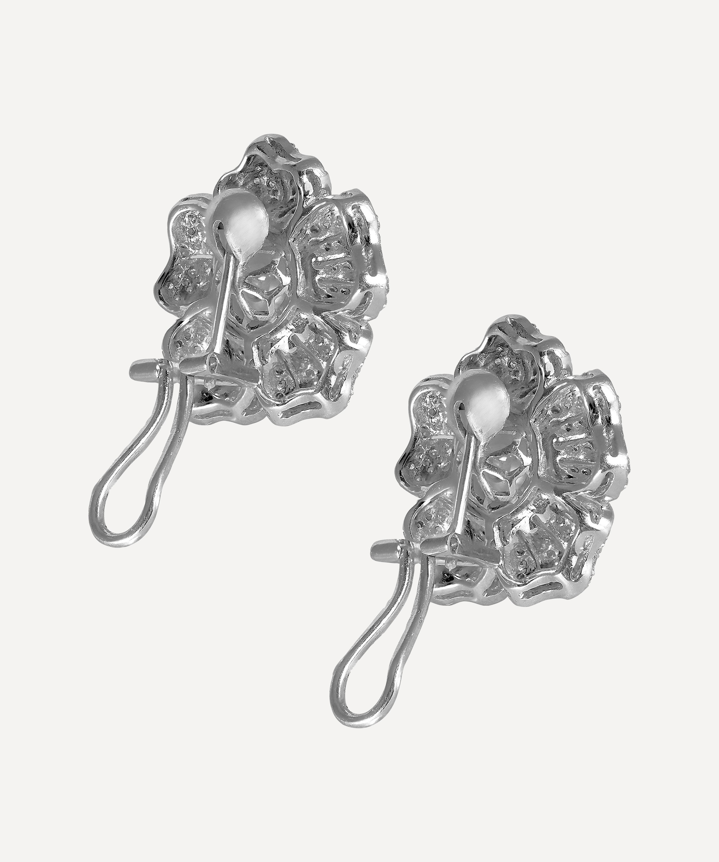 Kojis - White Gold South Sea Pearl and Diamond Flower Earrings image number 3