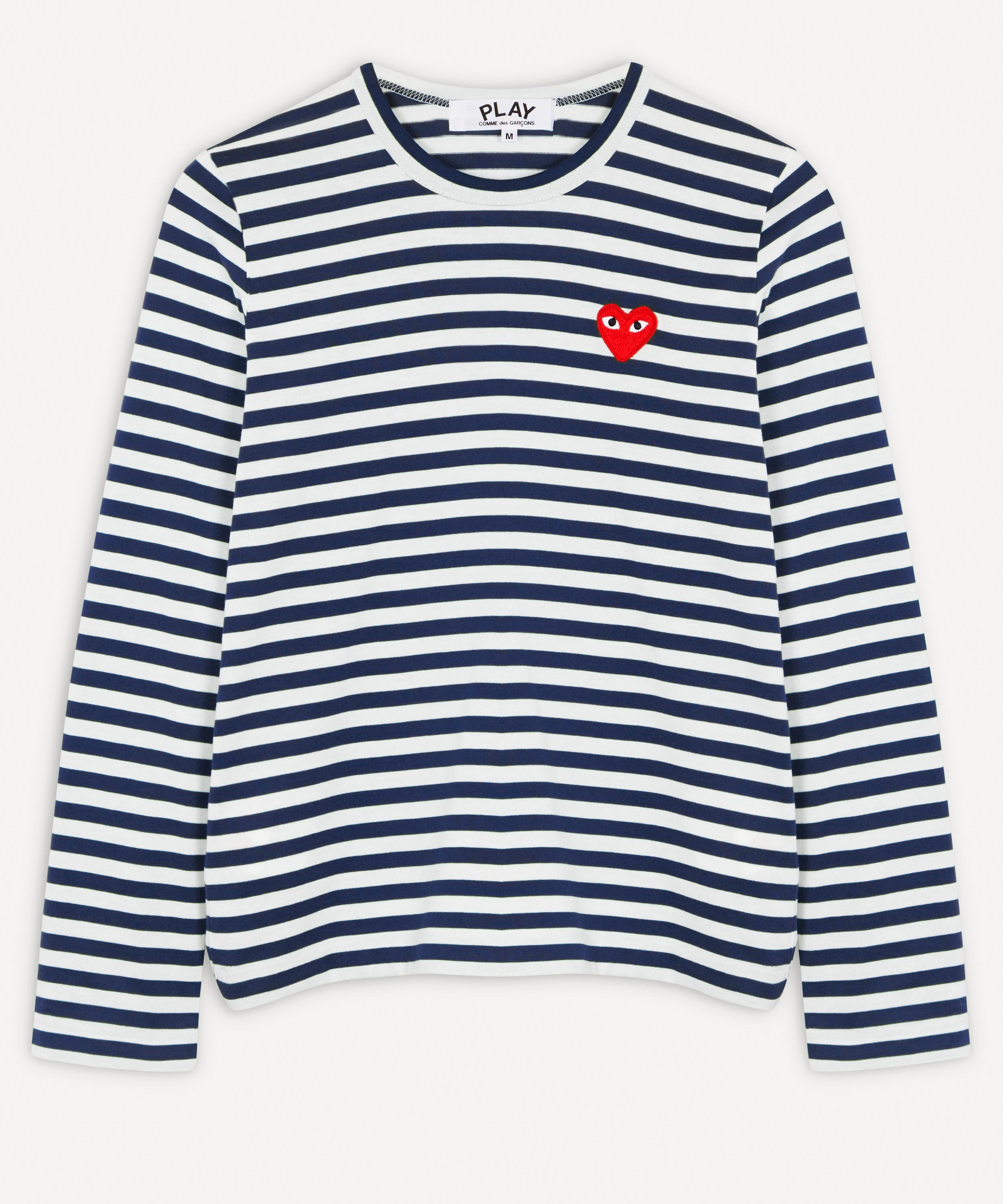 Comme des Garcons Play Striped Long Sleeve T Shirt Liberty