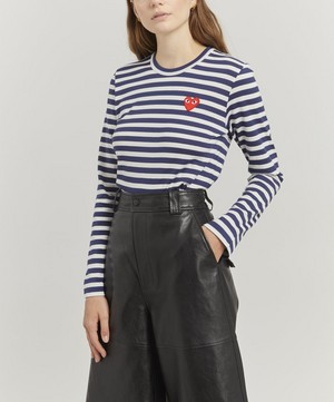Comme des Garçons Play - Striped Long-Sleeve T-Shirt image number 1
