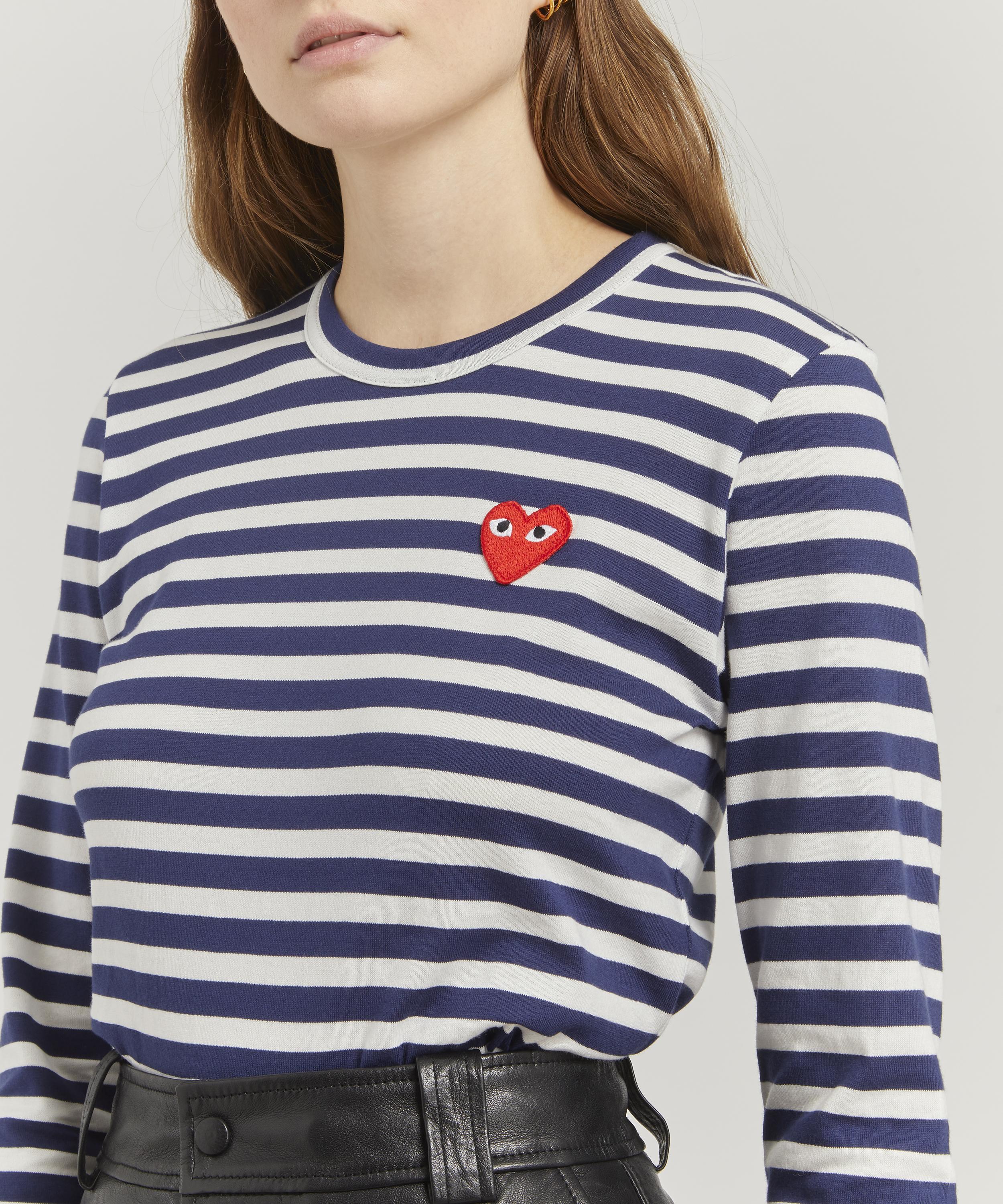 Comme des Garcons Play Striped Long Sleeve T Shirt Liberty