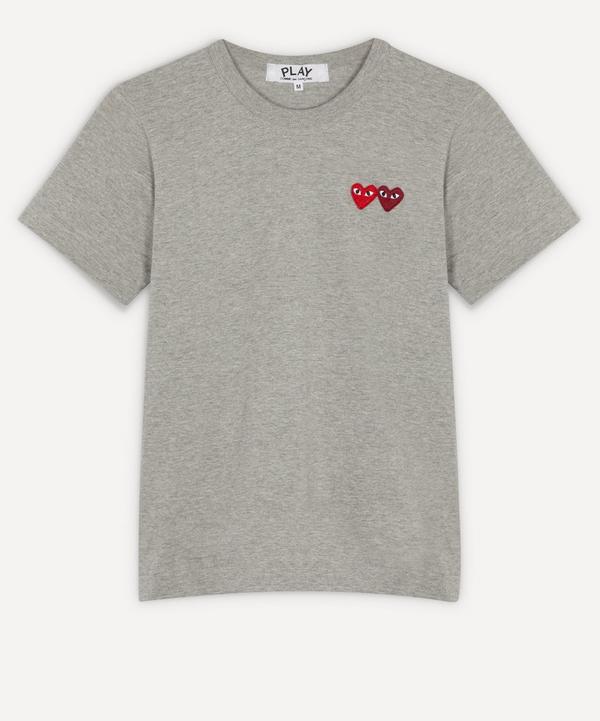 Comme des Garçons Play - Small Double Heart T-Shirt image number null